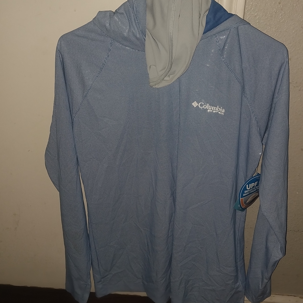 Columbia Blue Hooded Shirt